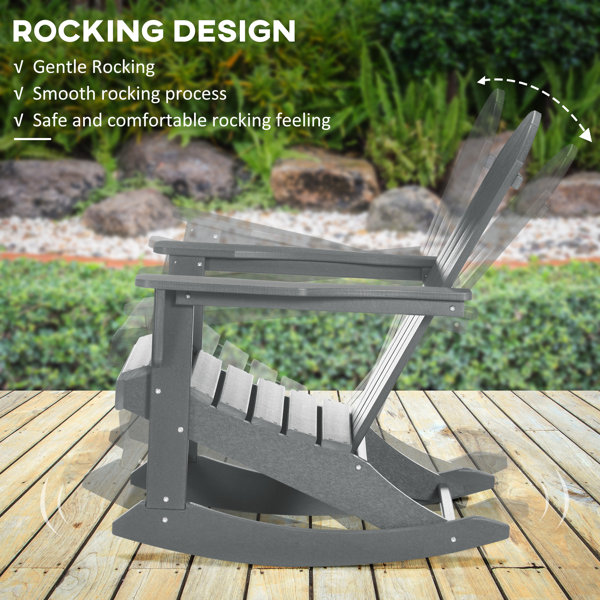 Dovecove Outdoor Topsfield Rocking Metal Chair Wayfair